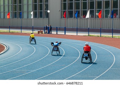 Competitions of the disabled at the stadium