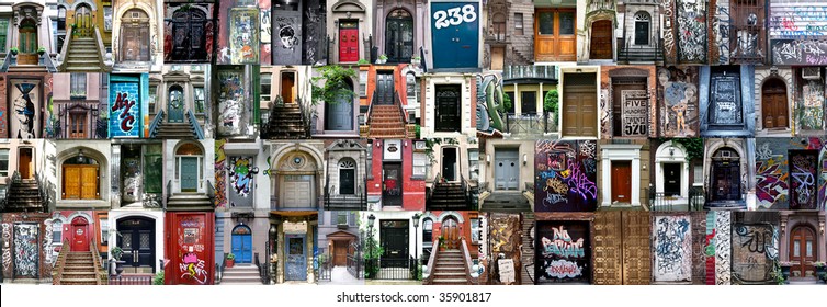 Compilation Of Old Doors (New York, America)