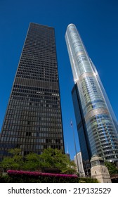 Complementary architectural styles in Chicago.  The 