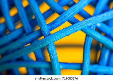 Complementary Colors Wicker Close Up / Abstract Background 