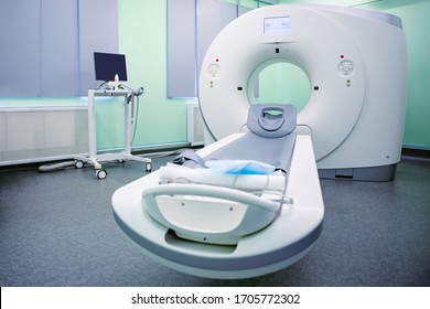 Complete CAT Scan System In A Hospital Environment. Magnetic Resonance Imaging Scan.