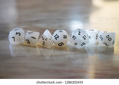                                A Complete Set Of Pearly Dice For D20 Role Playing Systems