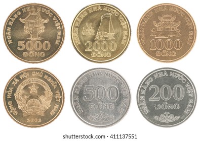 Complete Set Vietnamese Coins Isolated On Stock Photo 411137551 ...