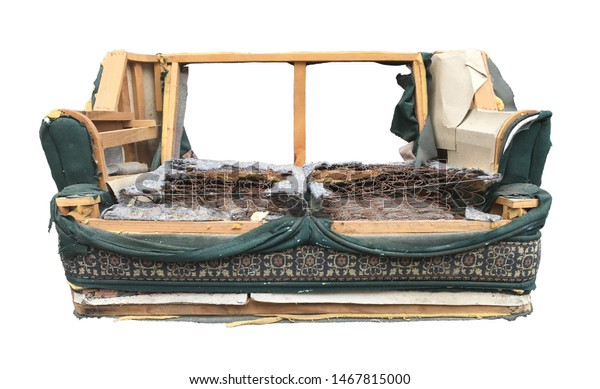 Completely Destroyed Useless Sofa Isolated Stock Photo Edit Now 1467815000
