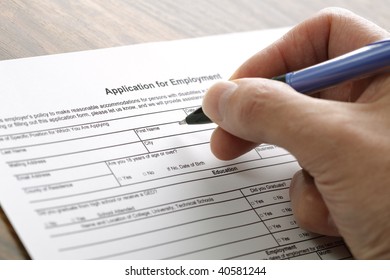 Completing An Employment Application Form