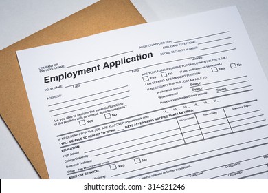 Completing Job Application Form Focus On Stock Photo 314621246 ...