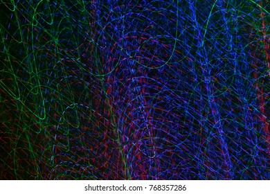 Complex digital lines - Background texture pattern of colourful lighting