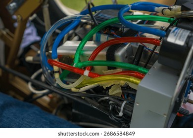 Complex Glider Navigation Computer LX Era 80 with Colored Hoses and Wiring. High quality photo
