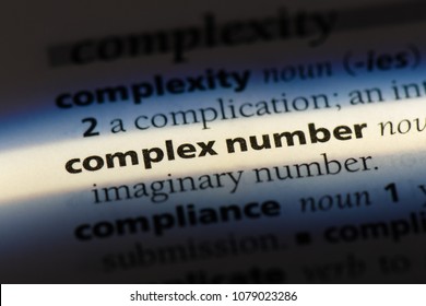Complex Number Word In A Dictionary. Complex Number Concept