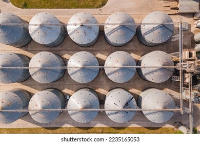 Complex silo installations for the storage of grain on agro-processing manufacturing plant