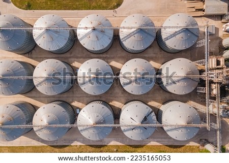 Complex silo installations for the storage of grain on agro-processing manufacturing plant