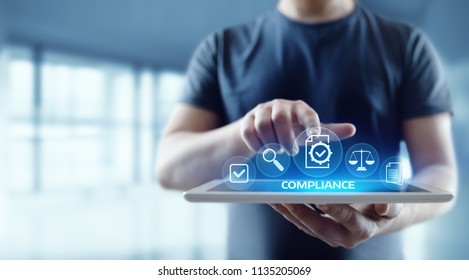 Compliance Rules Law Regulation Policy Business Technology concept. - Shutterstock ID 1135205069