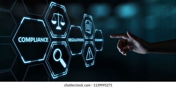 Compliance Rules Law Regulation Policy Business Technology concept. - Shutterstock ID 1139995271