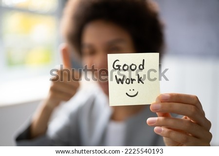Compliment And Praise Message Sign. Business Concept Note