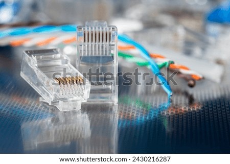 Component for internet networking, ethernet connector