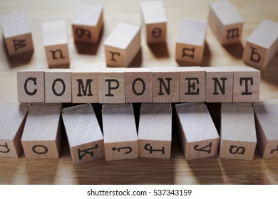 Component Word In Wooden Cube - Shutterstock ID 537343159