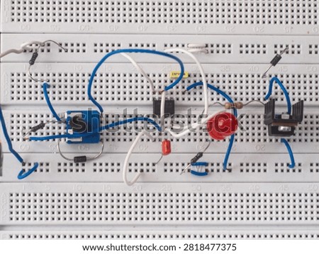 components on a breadboard schematic