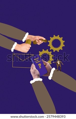 Similar – Image, Stock Photo Anonymous of hand holding a gin tonic placed in concrete background