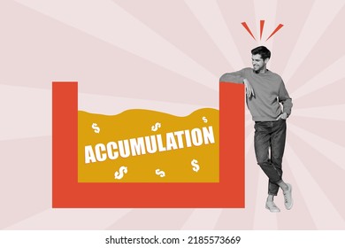 Composite collage picture of happy guy black white gamma look money accumulation isolated on creative drawing background - Shutterstock ID 2185573669