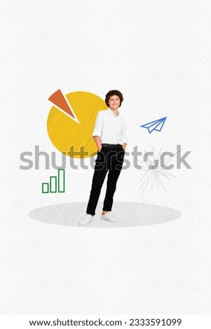 Composite collage picture image of confident teenager schoolboy study learning diagram statistics analytics good grates rate