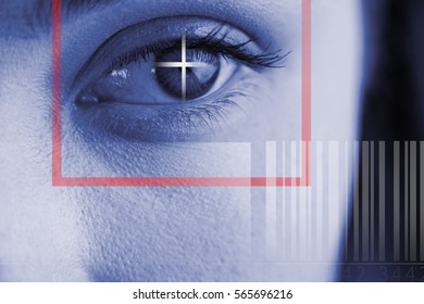 Composite image of Bar code against illustration of virtual data