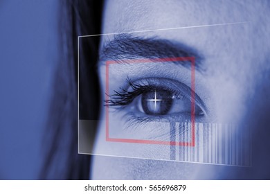 Composite image of Bar code against illustration of virtual data