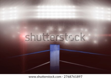 Composite image of boxing ring