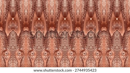 Composite image of repetitive elements derived from a photograph of wood grain on an old yard fence 