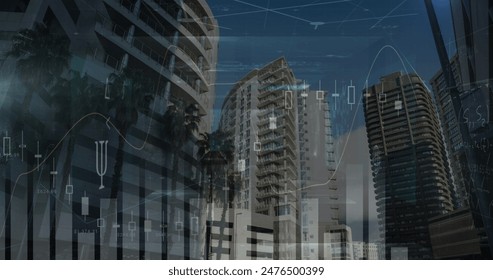 Composite image of statistical data processing and mathematical equations against tall buildings. global business and technology concept - Powered by Shutterstock - Get 15% off with code: PIKWIZARD15