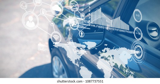 Composite image of technology interface