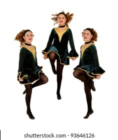 Composite Of Irish Or Celtic Dance Trio Routine