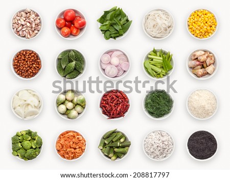 composite with many different varieties of ingredients and spices