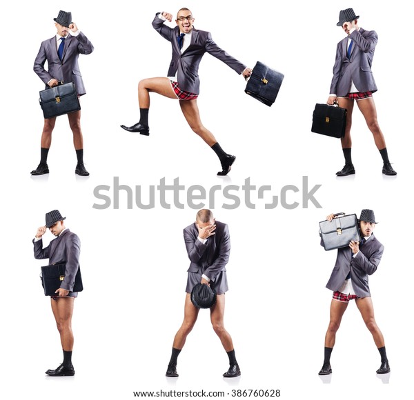 Composite Photo Naked Businessman On White Stock Photo Shutterstock