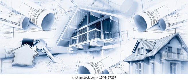 Compositing Houses Blueprints Keys Stock Photo (Edit Now) 1544427287