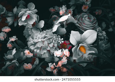 Composición rosas artificiales 