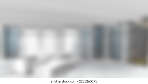 Composition of blurred house room interior. Interior, design and digital interface concept digitally generated image. - Shutterstock ID 2255260871