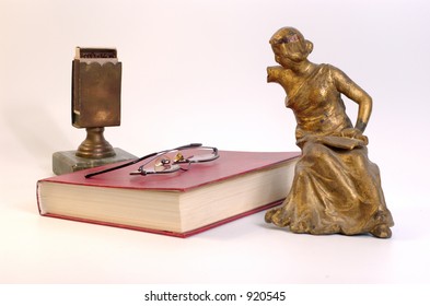 Composition with book