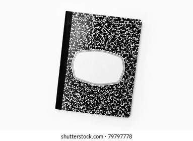 Composition Book Notebook Isolated On White Background