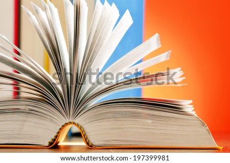 Composition with book on the table