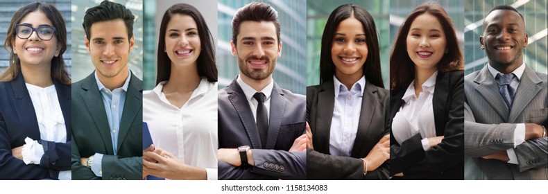 
composition of business people smiling. concept of insurance, marketing and financial advice
