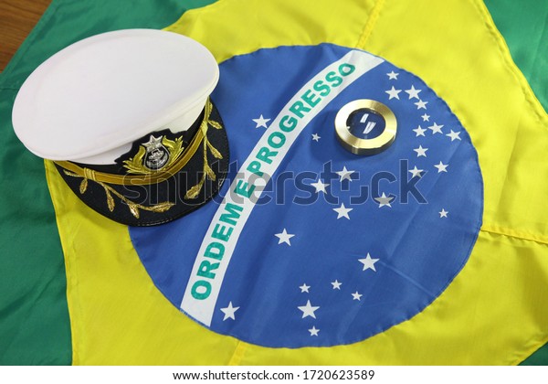 Composition Cap Commander Flag Brazil Can Stock Photo Edit Now