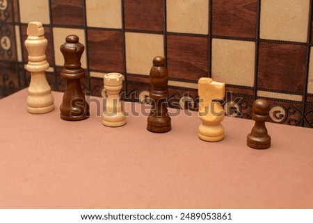 Composition with a chesspieces. Chess