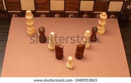 Composition with a chesspieces. Chess