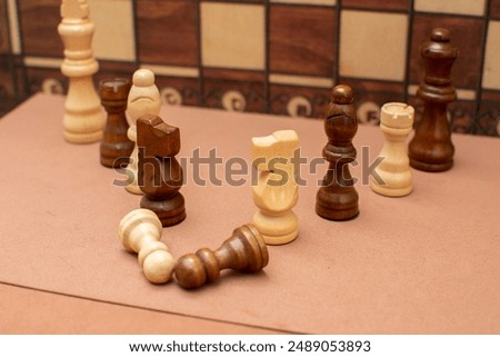 Composition with a chesspieces. Chess