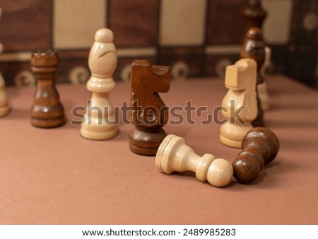 Composition with a chesspieces. Chess