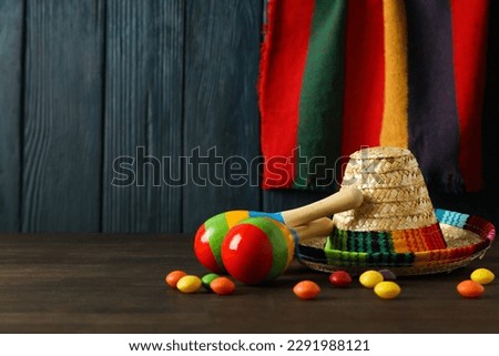 Composition for Cinco de Mayo concept, space for text