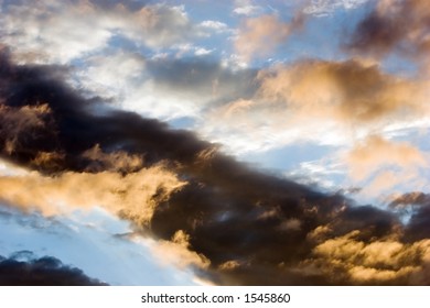 composition of clouds at sunset