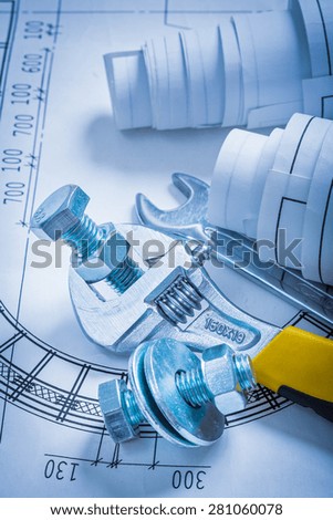 Composition of construction objects maintenance concept 