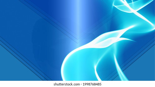 Composition of digital light trails with boy wearing vr headset. global digital interface, technology and networking concept digitally generated image.