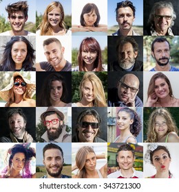 composition of diverse people smiling